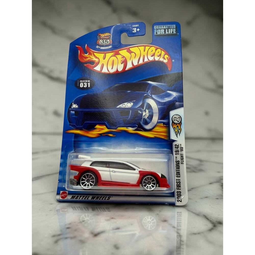 Hot Wheels Flight '03 2003 First Editions 1:64 Diecast Car White/Red Unopened
